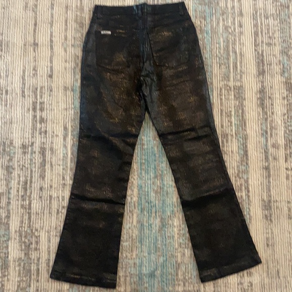 RVT Black Faux Leather Pants with Flared Leg NWOT - Picture 5 of 8